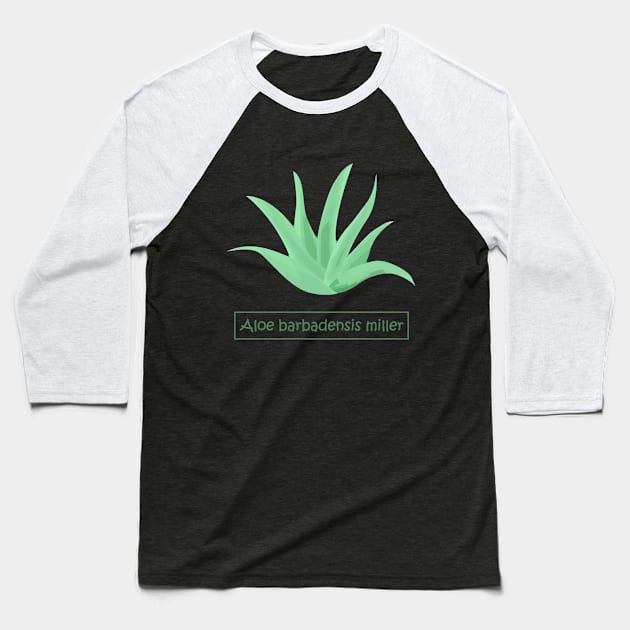 Aloe barbadensis miller Baseball T-Shirt by hedehede